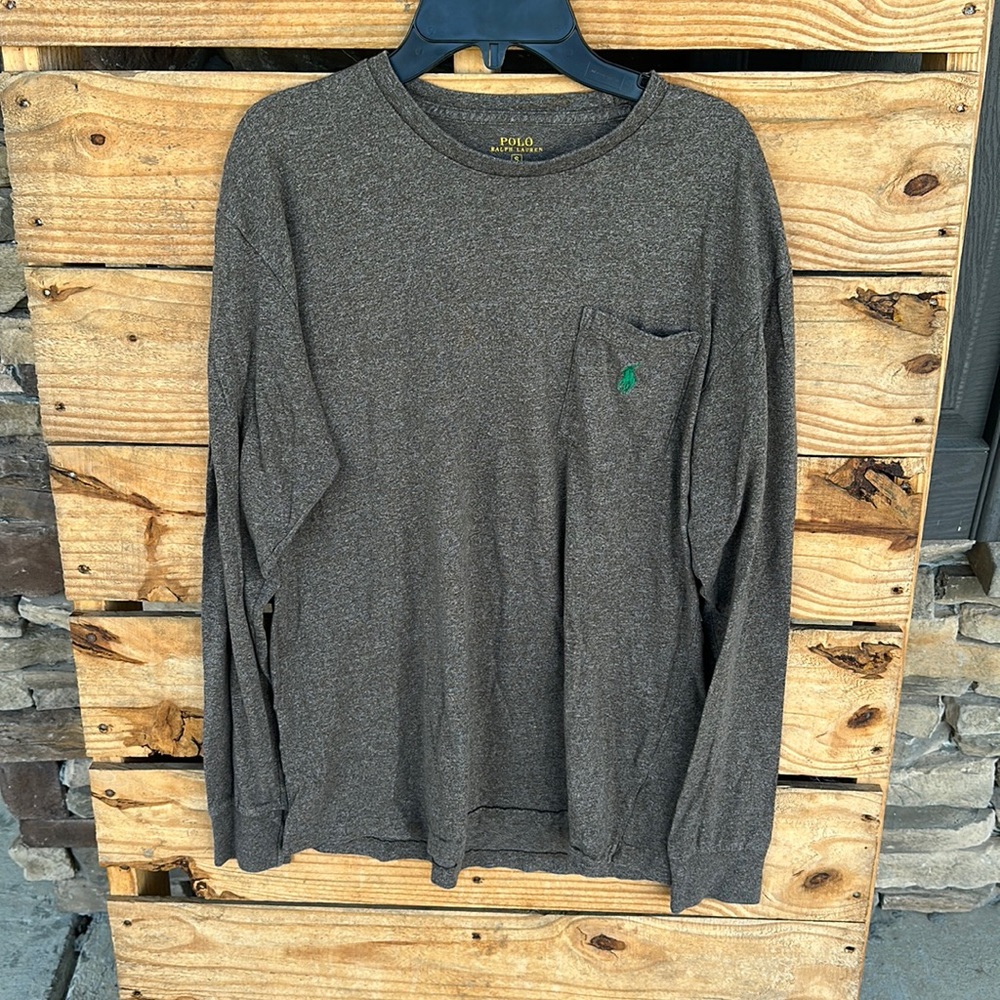 Men’s Polo Ralph Lauren Soft Cotton Long Sleeve Pocket Tee Shirt Small